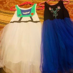 Disney Frozen and Buzz light year dresses